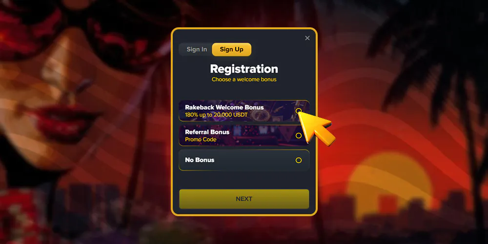 Choose a casino bonus